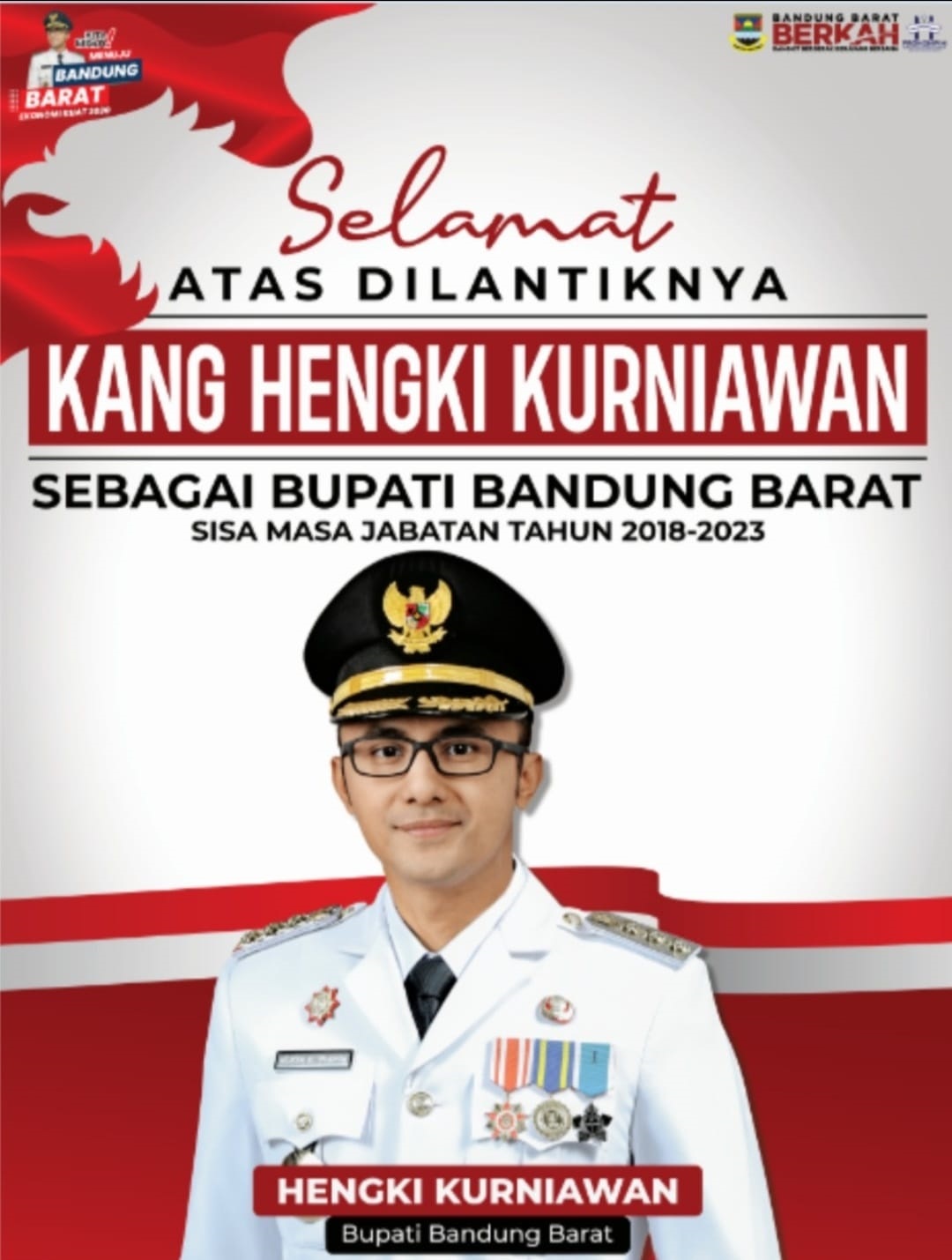 Selamat Atas dilantikanya Bapak Hengki Kurniawan Sebagai Bupati Definitif Sisa Masa Jabatan 2018-2023